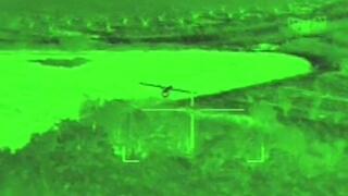 תיעוד של יירוט כטב"ם בבנימינה מתוך תא הטייס