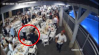 תיעוד מתפיסת החשוד, שנמלט לאחר ביצוע הירי לעבר בניין מגורים, בחתונה 