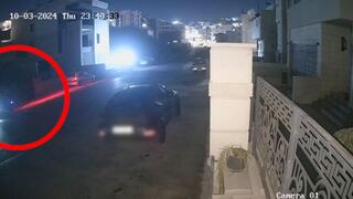 תיעוד מתפיסת החשוד, שנמלט לאחר ביצוע הירי לעבר בניין מגורים, בחתונה 