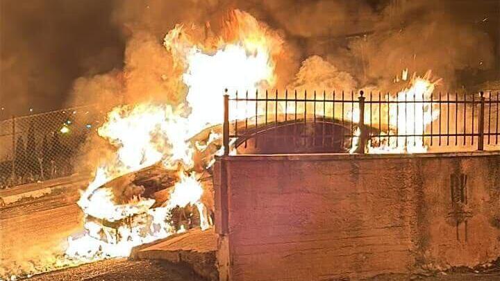 הצתת כלי הרכב באל-בירה סמוך לרמאללה