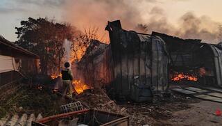 פגיעת רקטה במושב אביבים בעקבות מטח רקטות מלבנון