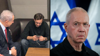 גלנט, טופז לוק (מימין) ויונתן אוריך עם ראש הממשלה בנימין נתניהו