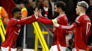 שחקני מנצ'סטר יונייטד חוגגים