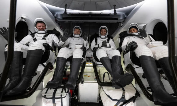 Dr. Shimrit Maman focuses on fostering international collaborations. Maman at the astronautics conference in Milan with UAE astronauts Hazzaa Al Mansoori and Sultan Al Neyadi, Tal Ramon (son of the late Israeli astronaut Ilan Ramon, center), and Gil Doron, CEO of the Ramon Foundation (right) 