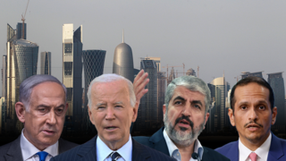 מוחמד א-תאני, חאלד משעל, ג'ו ביידן, בנימין נתניהו, דוחא קטאר