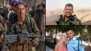 רס"ן יעקב נדלין ז"ל (ימין למעלה), רס"ב יקיר בלוכמן ז"ל (ימין למטה) וסמ"ר ברהנו קאסיה ז"ל