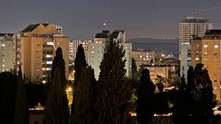 מסוק מעל קו החוף בזמן חדירת הכטב"ם