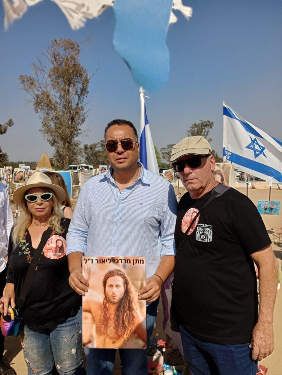 Amine Ayoub at the site of the music festival massacre 