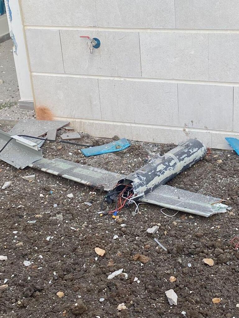 פגיעת כטב"ם במבנה בנהריה