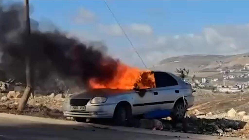 מתנחלים נכנסו לכפר בית פוריק הציתו מבנים ורכב ותקפו את תושבי המקום