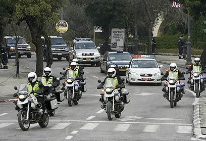 President Bush's motorcade during his visit to Jerusalem in 2007 (Photo: Reuters)
