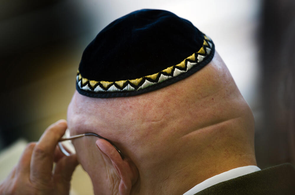 Hal Guberman, a 30-year-old in New Jersey, wears a kippah with some trepidation ever since a stranger in a passing car yelled a slur at him (Photo: AP) Hal Guberman, a 30-year-old in New Jersey, wears a kippah with some trepidation ever since a stranger in a passing car yelled a slur at him