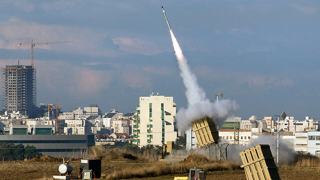 Iron Dome intercepts rocket during Operation Pillar of Defense in 2012