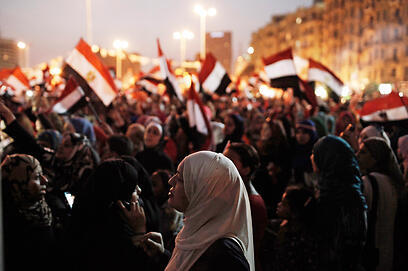 Protests in Tahrir Square in Cairo in 2011