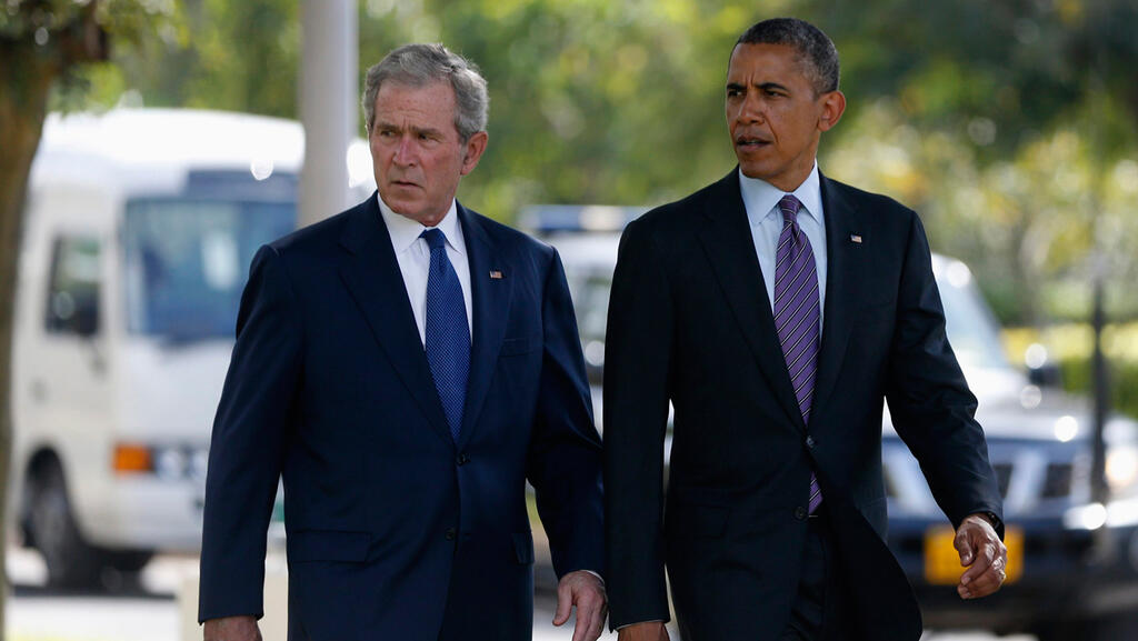 George Bush and Barack Obama 