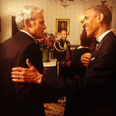 Oren with US President Obama.