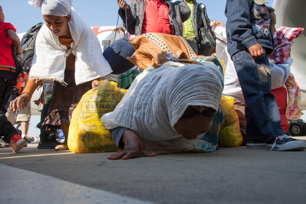Ethiopian Jews arrive in Israel (Photo: Ohad Zwigenberg ) Ethiopian Jews arrive in Israel