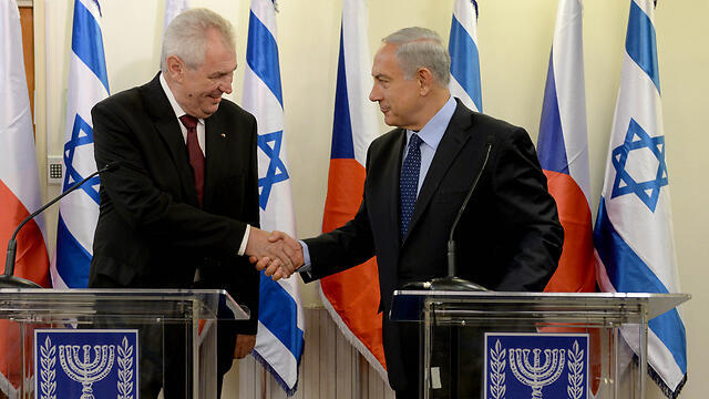 President Miloš Zeman with PM Benjamin Netanyahu