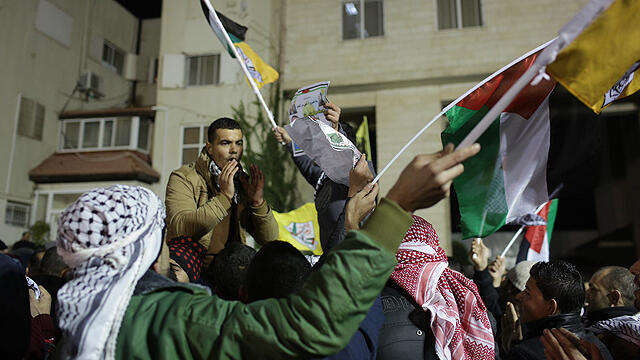 שחרור אסירים חגיגות ב רמאללה