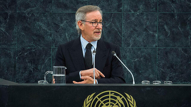Steven Spielberg speaking at the UN on International Holocaust Rememberance Day in 2014 (Photo: Reuters) (צילום: רויטרס) Steven Spielberg speaking at the UN on International Holocaust Rememberance Day in 2014 (Photo: Reuters)