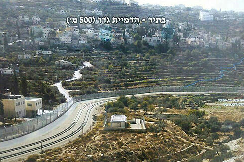 Battir fence border route
