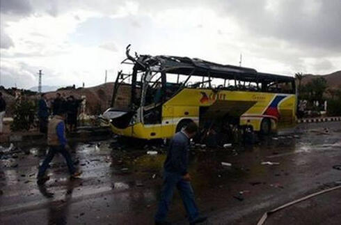 The tourist bus hit in Sinai explosion 