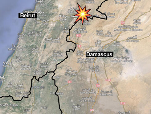 Area of reported Israeli strikes (Photo: Google Maps) (צילום: google maps) Area of reported Israeli strikes (Photo: Google Maps)