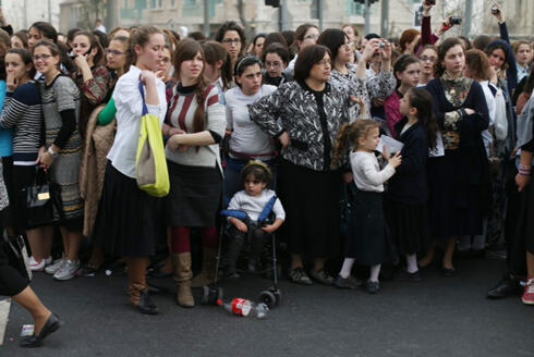 Women were also present at the rally (Photo: Ohad Zwigenberg)