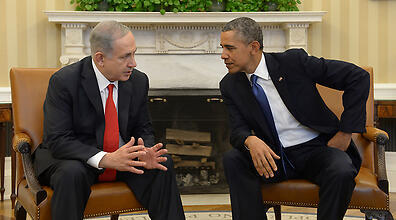 ראש הממשלה בנימין נתניהו בפגישה עם נשיא ארה"ב ברק אובמה ב הבית הלבן וושינגטון (צילום: אבי אוחיון, לע"מ) ראש הממשלה בנימין נתניהו בפגישה עם נשיא ארה"ב ברק אובמה ב הבית הלבן וושינגטון