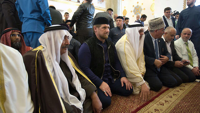 Кадыров в мечети им. Кадырова в Абу-Гош. Фото: AFP