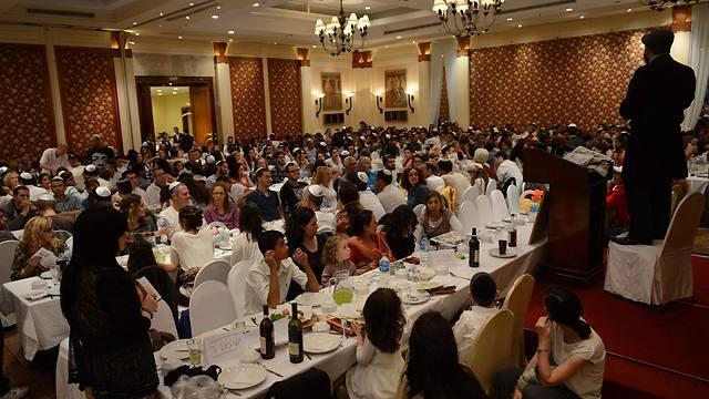 Chabad seder in Katmandu, last year (Photo: AFP)