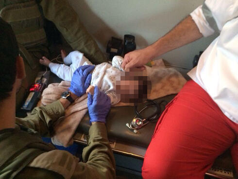 A Palestinian baby who suffered respiratory arrest treated by IDF soldiers
