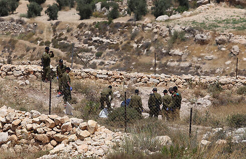 Hossam Kawasmeh's land near Halhul, where the bodies of the kidnapped teens were found (Photo: Gil Yohanan) (צילום: גיל יוחנן) Hossam Kawasmeh's land near Halhul, where the bodies of the kidnapped teens were found (Photo: Gil Yohanan)
