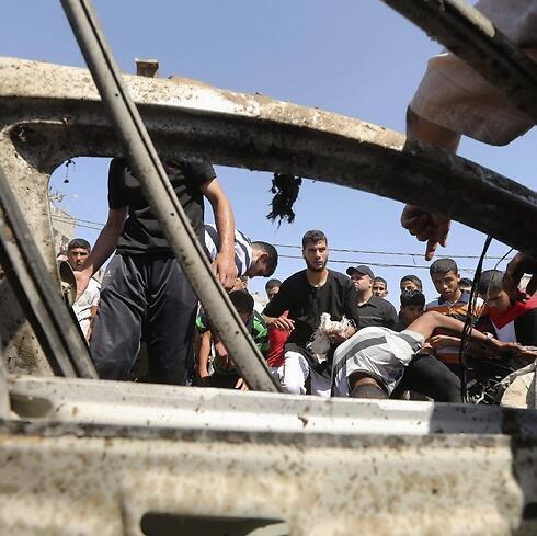 The hit car (Photo: Reuters)