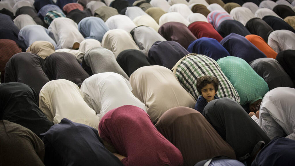 Muslims pray during Ramadan in East London 