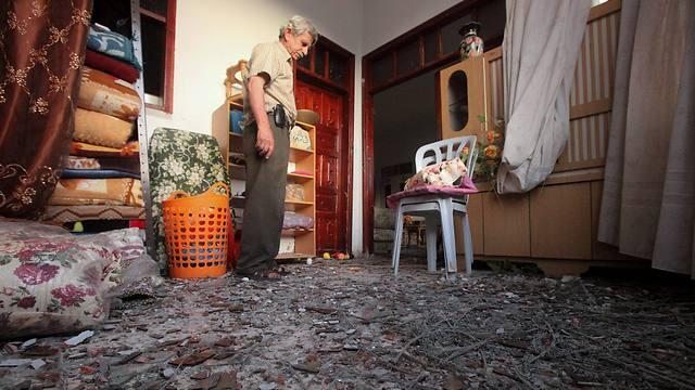 Destruction to Hebron home hit by Gaza rocket