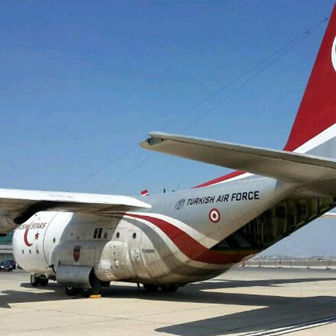 Turkish Air Force plane at Ben Gurion Airport (Photo: IAA)