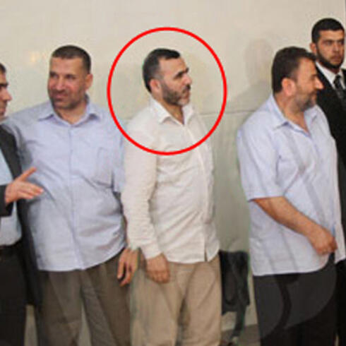 Marwan Issa (circled in red), one of the Hamas negotiators.