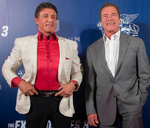 Stallone and Schwarzenegger among celebrities that voiced public support for Israel (Photo: EPA) (צילום: EPA) Stallone and Schwarzenegger among celebrities that voiced public support for Israel (Photo: EPA)