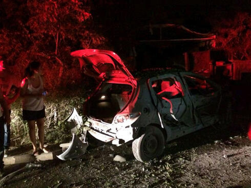Rocket hits Be'er Sheva (Photo: Ofier George)