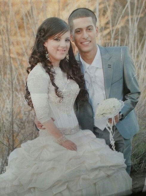 Netanel Arami and wife Muriya on their wedding day. (צילום: באדיבות המשפחה) Netanel Arami and wife Muriya on their wedding day.