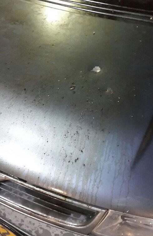 Damage caused by firebomb