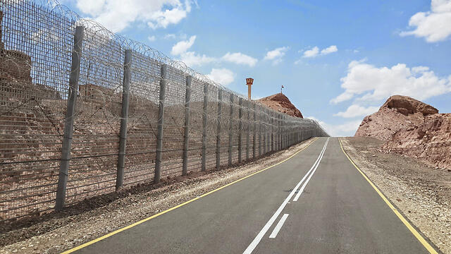 The Israel-Egypt border fence (Photo: Yoav Zitun) (צילום: יואב זיתון) The Israel-Egypt border fence (Photo: Yoav Zitun)