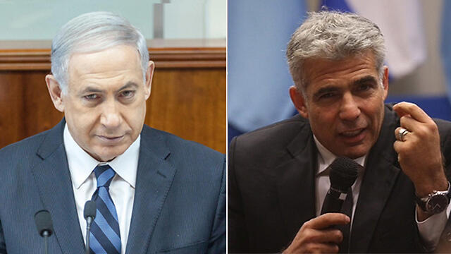 Netanyahu and Lapid (Photo: Motti Kimchi, Emil Salman) (צילום: מוטי קמחי, אמיל סלמן) Netanyahu and Lapid (Photo: Motti Kimchi, Emil Salman)