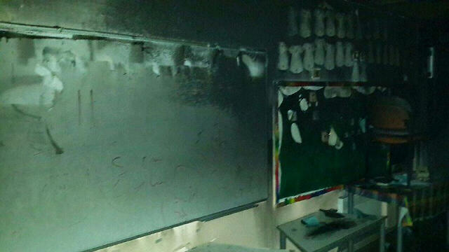 Damage caused to classroom