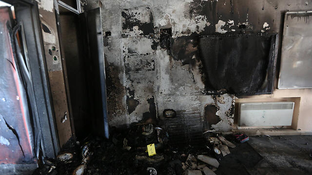 The classroom that was set on fire at the Max Payne Hand in Hand school in Jerusalem. (Photo: Gil Yohanan)