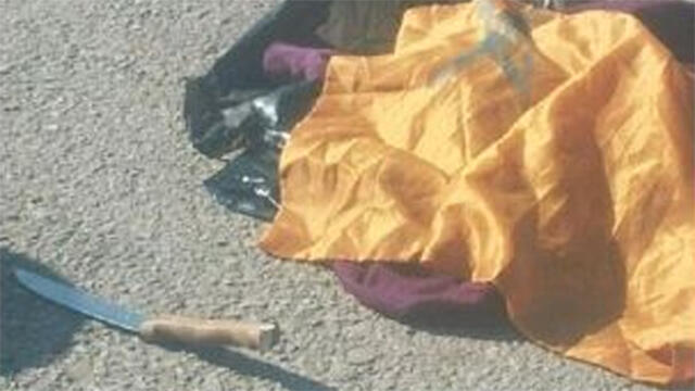 The knife used in the attack (Photo: Gush Etzion Regional Council)