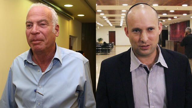 Uri Ariel vs. Naftali Bennett (Photos: Amit Shabi, Ido Erez)
