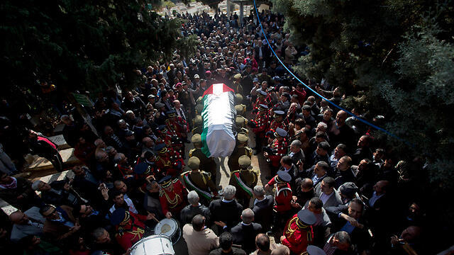 Abu Ein's funeral (Photo: AP) (צילום: AP) Abu Ein's funeral (Photo: AP)