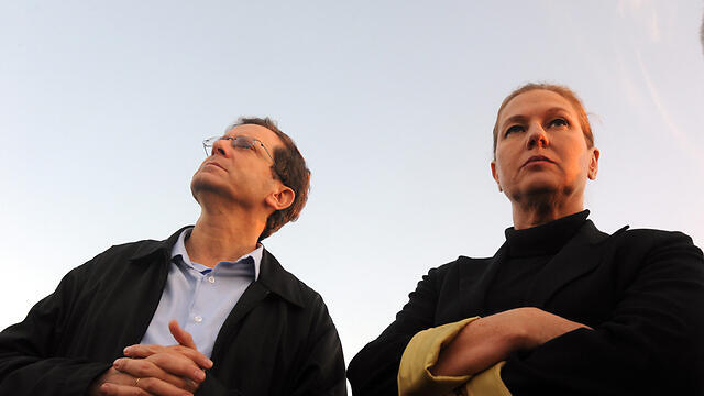Herzog and Livni. (Photo: Haim Hornstein) (צילום: צילום: חיים הורנשטיין, "ידיעות אחרונות") Herzog and Livni. (Photo: Haim Hornstein)